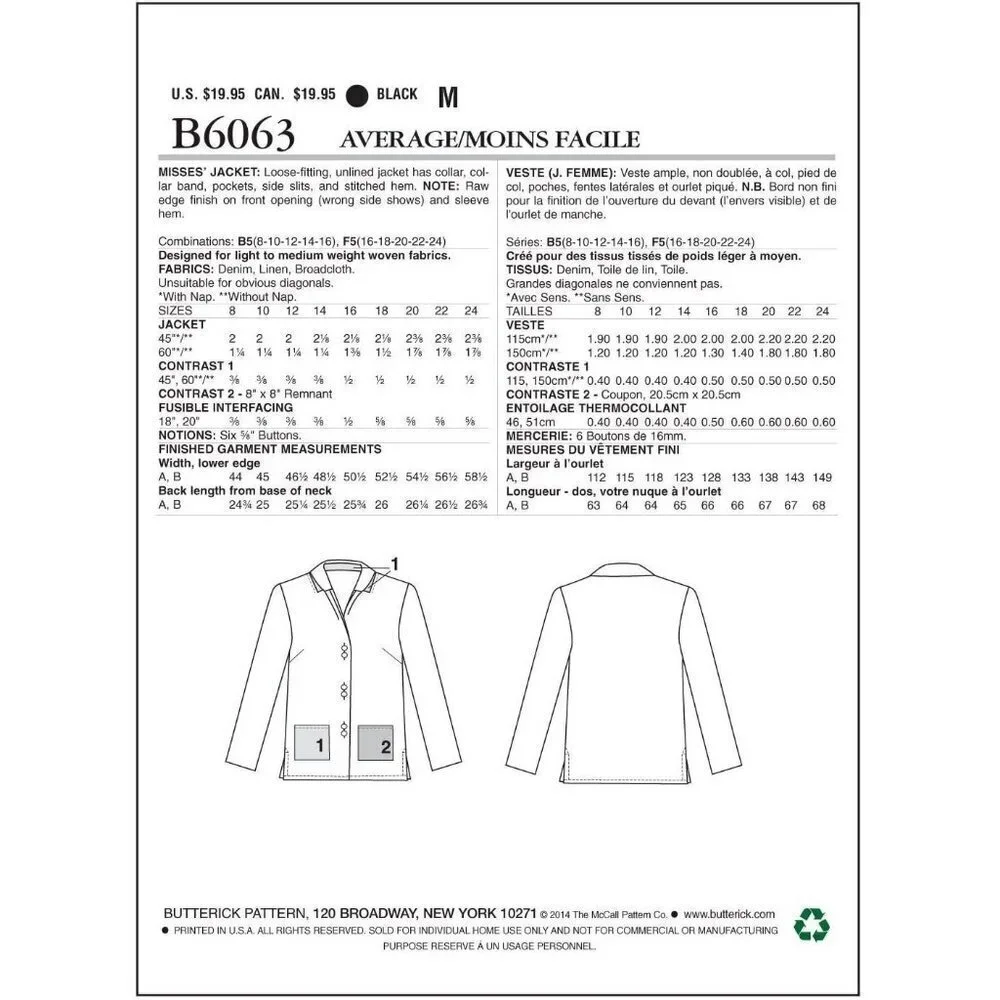 Butterick sewing pattern